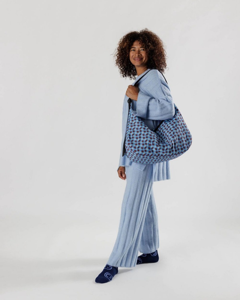 Bolsos Cruzados Baggu Large Nylon Crescent Azules | 754231-XBZ