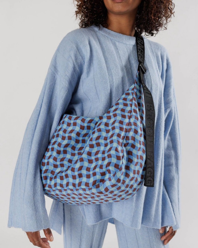 Bolsos Cruzados Baggu Large Nylon Crescent Azules | 754231-XBZ