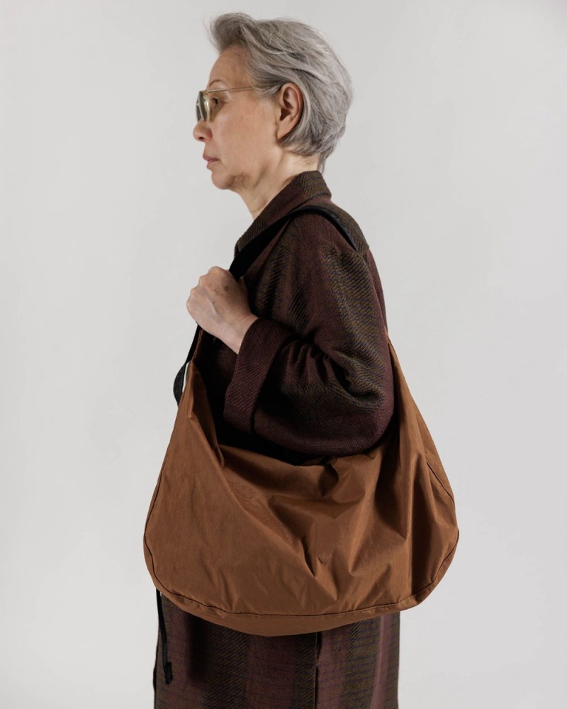 Bolsos Cruzados Baggu Large Nylon Crescent Marrones | 438670-PHT
