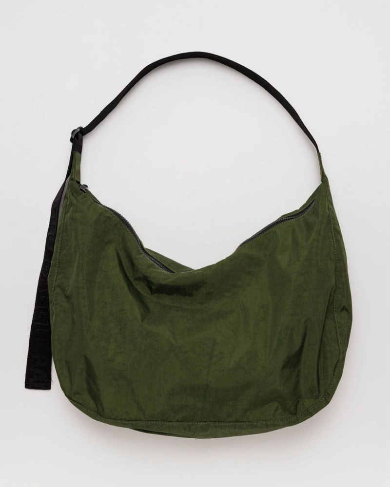 Bolsos Cruzados Baggu Large Nylon Crescent Verde Oliva | 859310-RUX