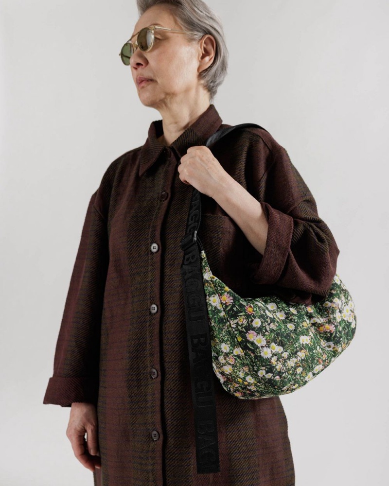 Bolsos Cruzados Baggu Medium Nylon Crescent Verde | 913765-BZF