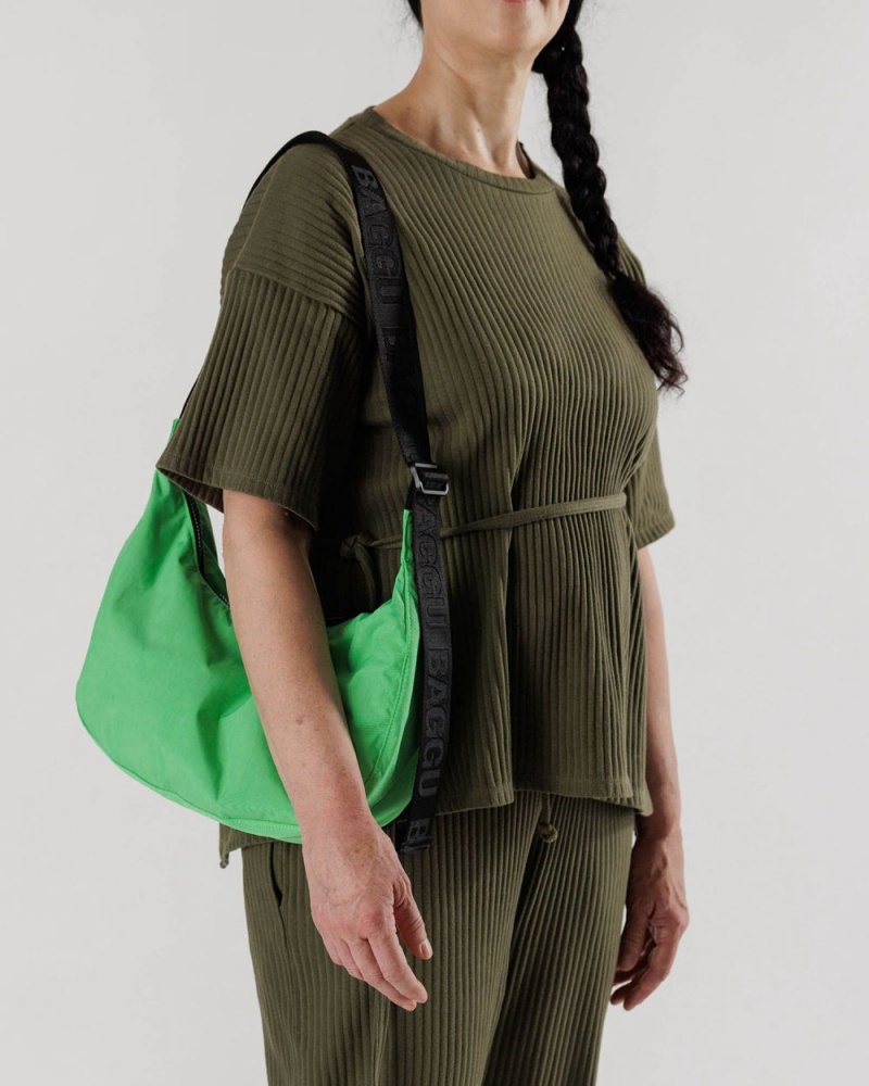 Bolsos Cruzados Baggu Medium Nylon Crescent Verde | 459672-CPX