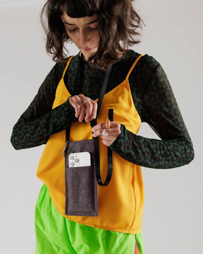 Bolsos Cruzados Baggu Phone Sling Marrones | 817034-YJP