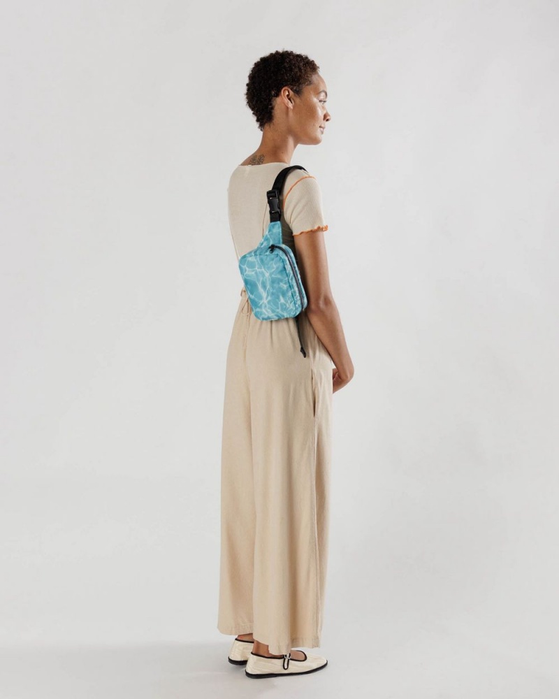 Bolsos Cruzados Baggu Puffy Fanny Pack Azules | 328915-AFE