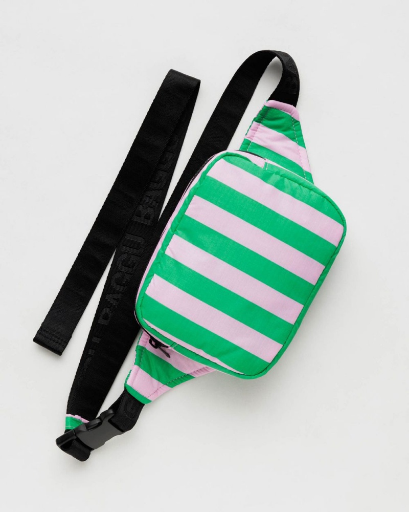 Bolsos Cruzados Baggu Puffy Fanny Pack Rosas Verde | 490137-RCG