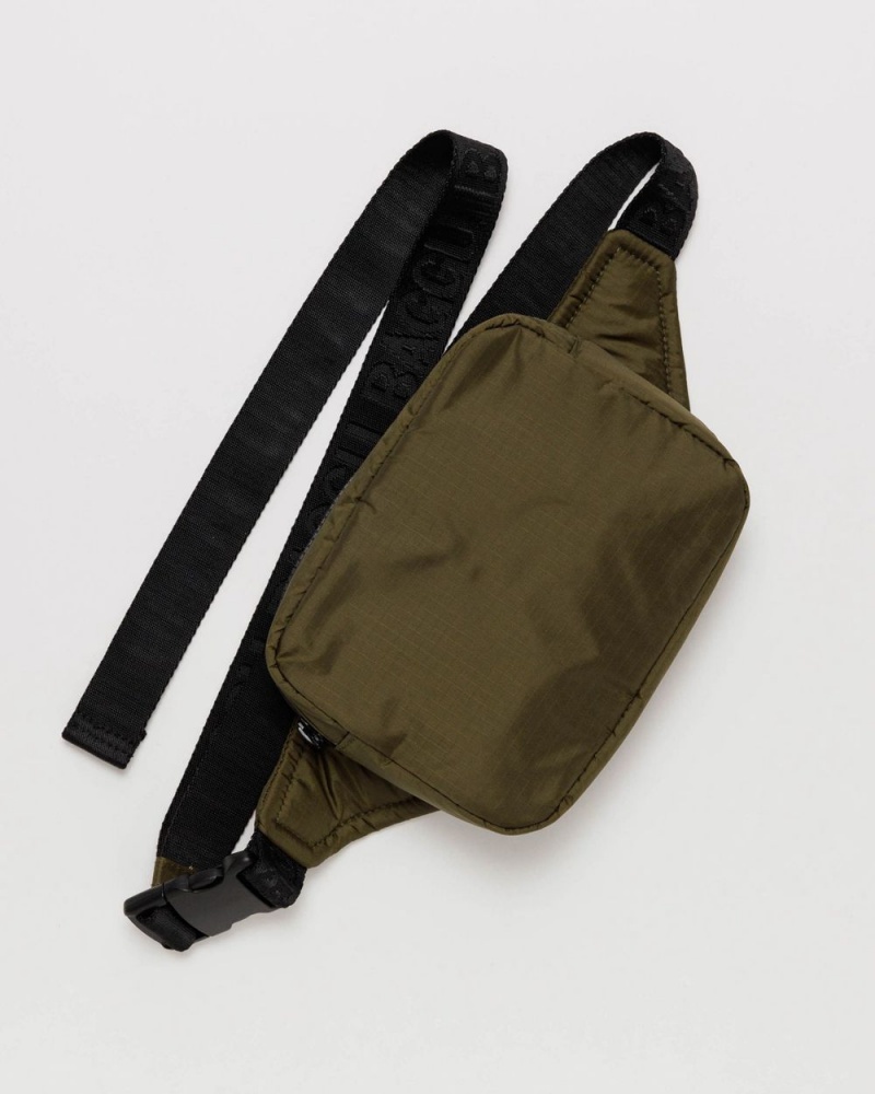 Bolsos Cruzados Baggu Puffy Fanny Pack Verde Oliva | 528714-HXB