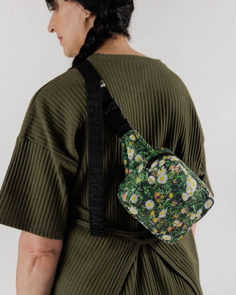 Bolsos Cruzados Baggu Puffy Fanny Pack Verde | 359046-IXJ