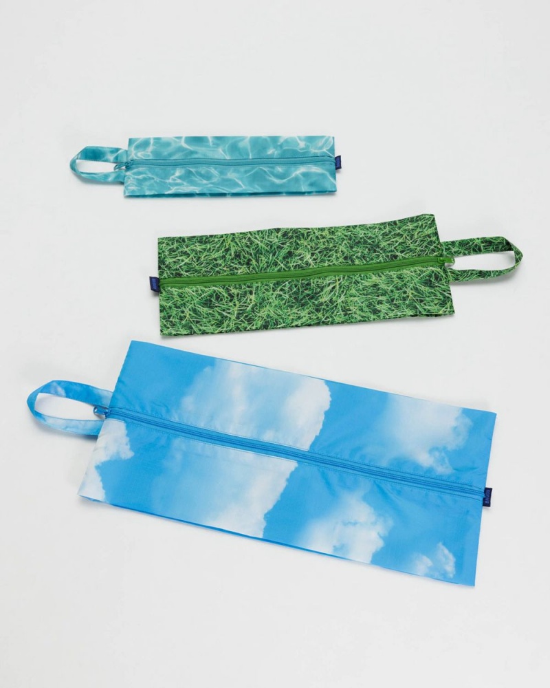 Bolsos De Viaje Baggu 3D Zip Set Azules Verde | 238054-XOS