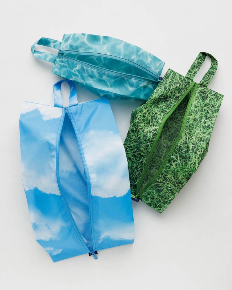 Bolsos De Viaje Baggu 3D Zip Set Azules Verde | 238054-XOS