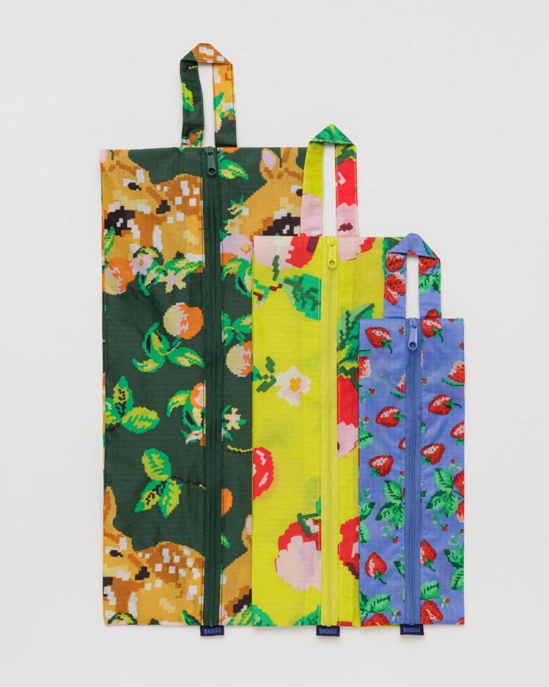 Bolsos De Viaje Baggu 3D Zip Set Multicolor | 198563-XNB