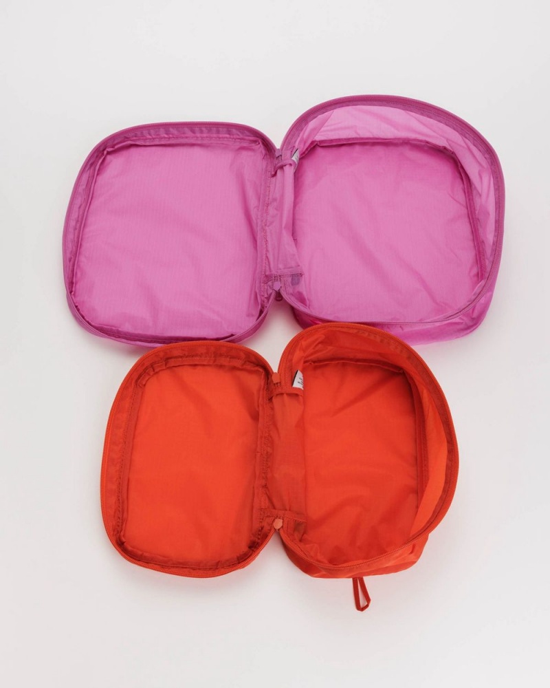 Bolsos De Viaje Baggu Packing Cube Set Rosas Rojas | 307469-ORI