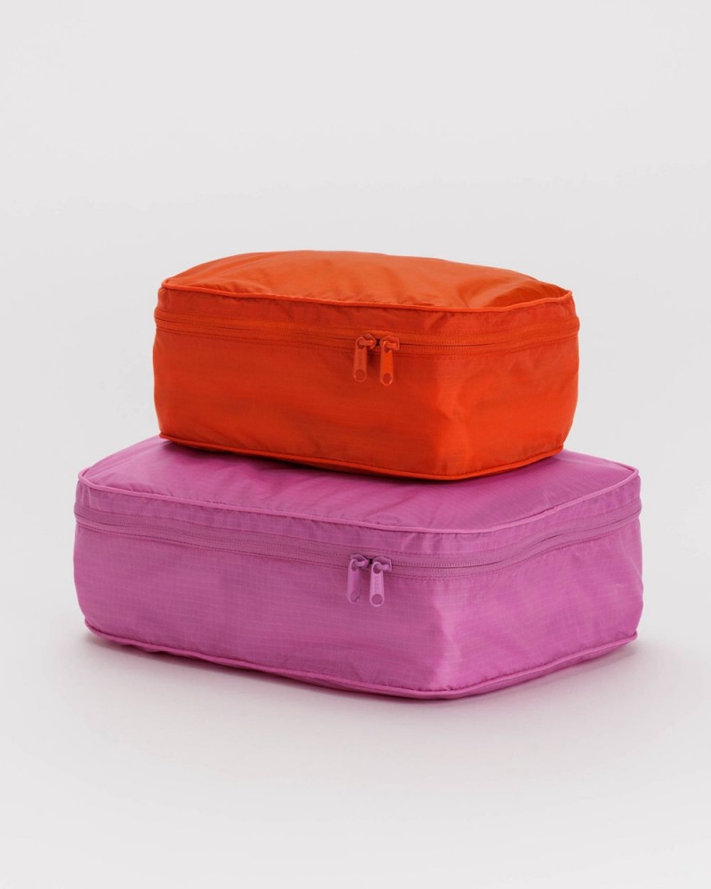 Bolsos De Viaje Baggu Packing Cube Set Rosas Rojas | 307469-ORI