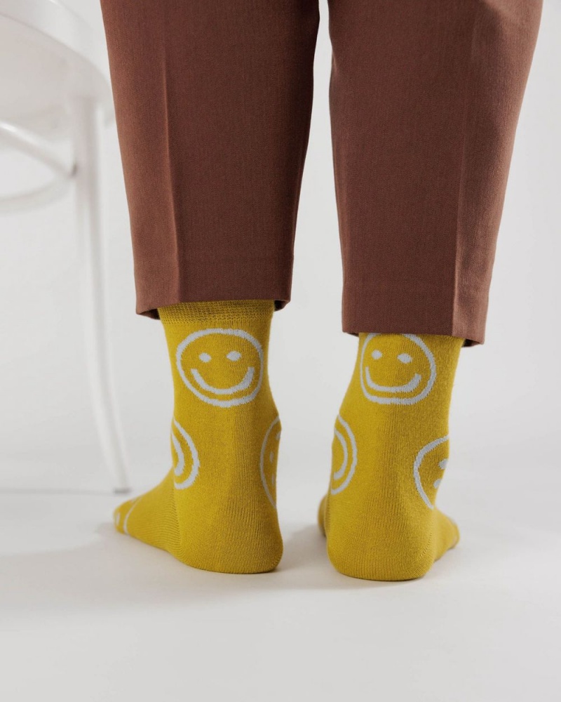 Calcetines Baggu Crew Amarillo | 490327-XFY
