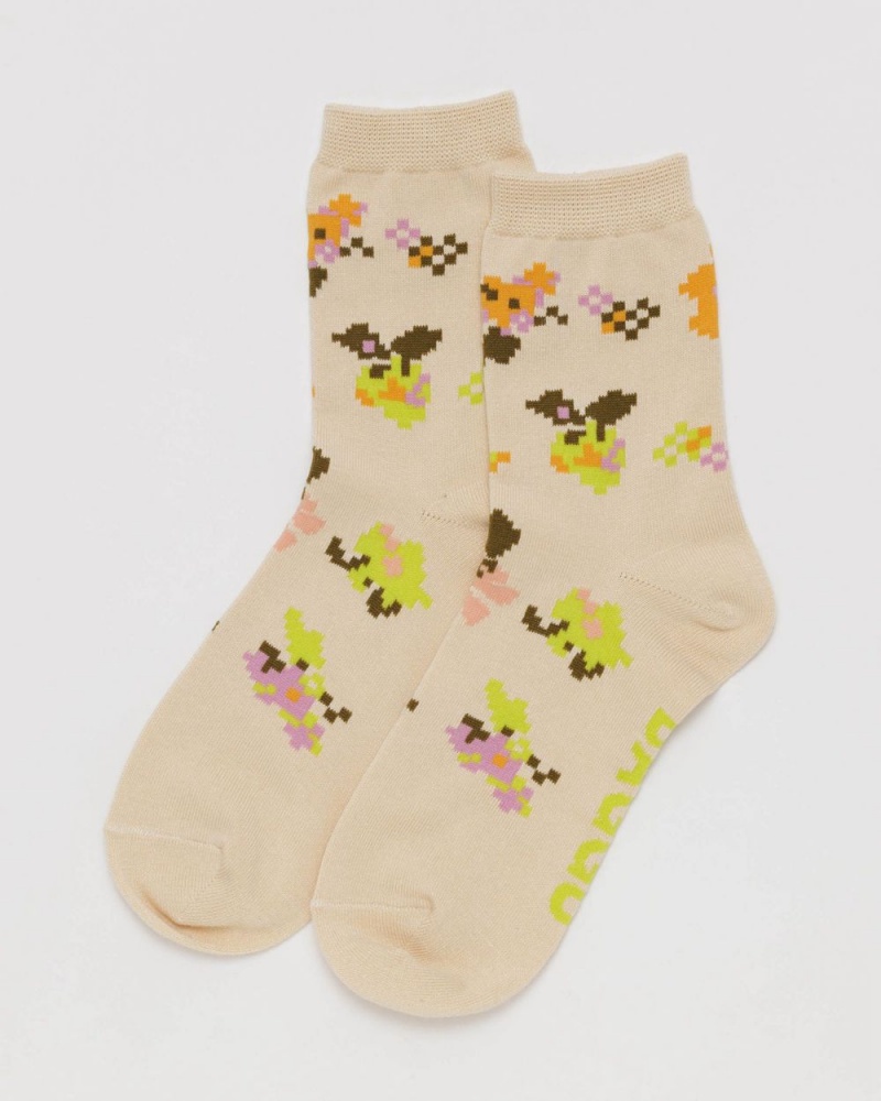 Calcetines Baggu Crew Beige | 384210-KQV
