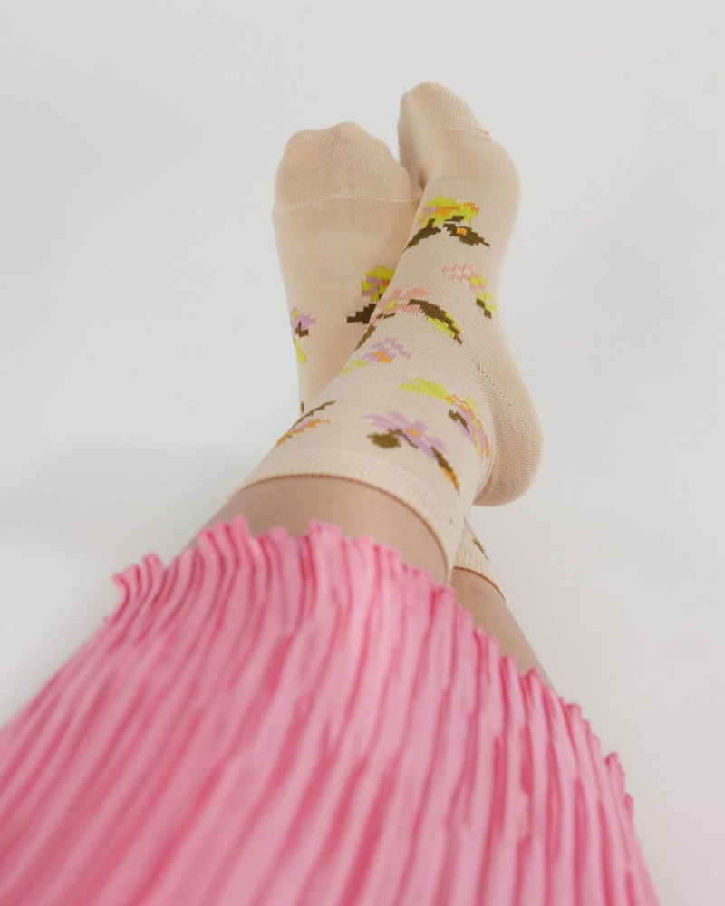 Calcetines Baggu Crew Beige | 384210-KQV