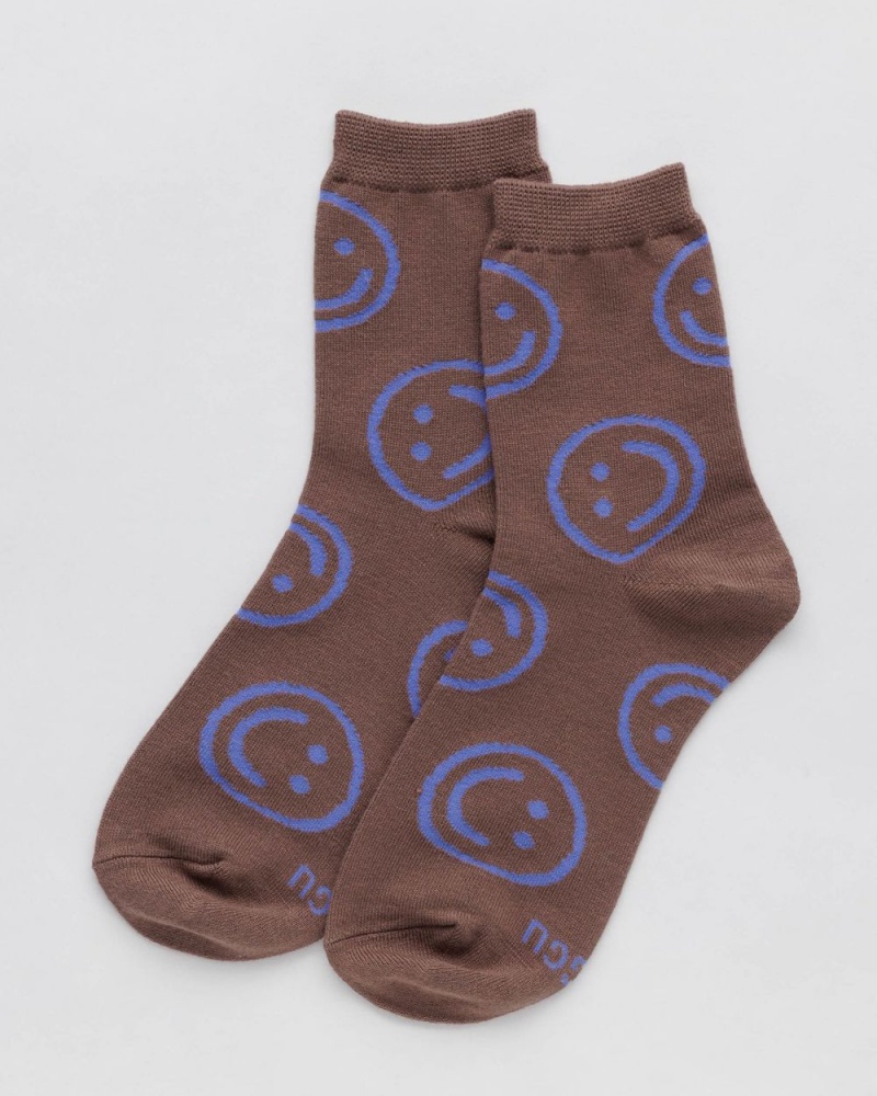 Calcetines Baggu Crew Marrones | 946235-WVO