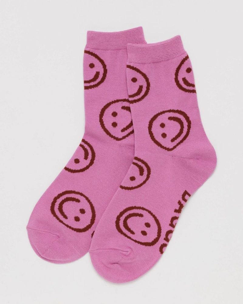 Calcetines Baggu Crew Rosas | 534968-YOE