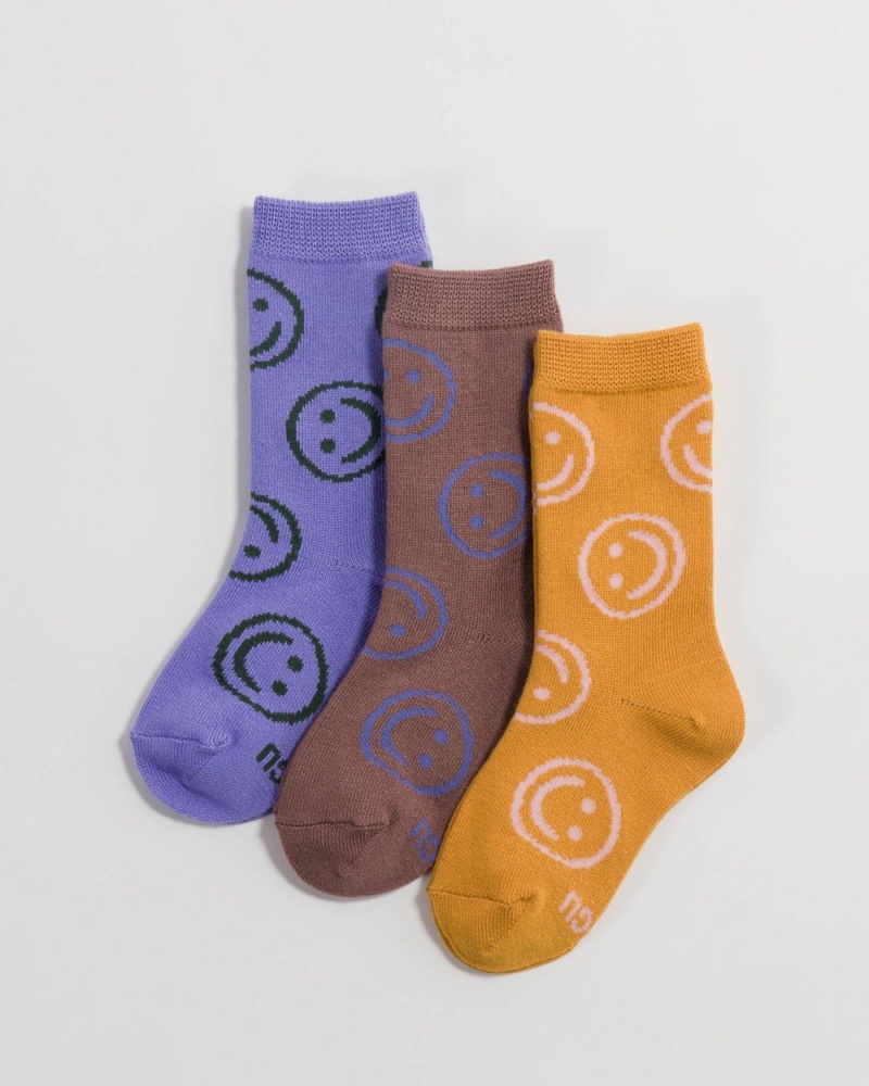 Calcetines Baggu Crew Set of 3 Multicolor | 394268-APJ