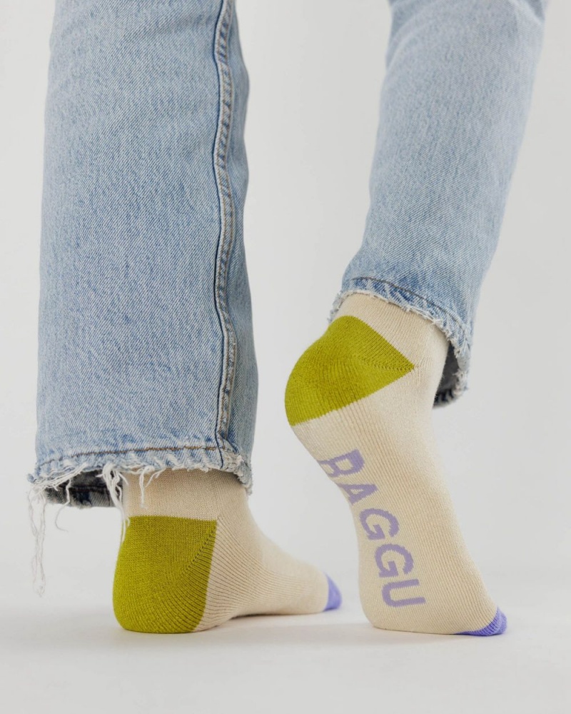 Calcetines Baggu Ribbed Beige | 314857-NHE