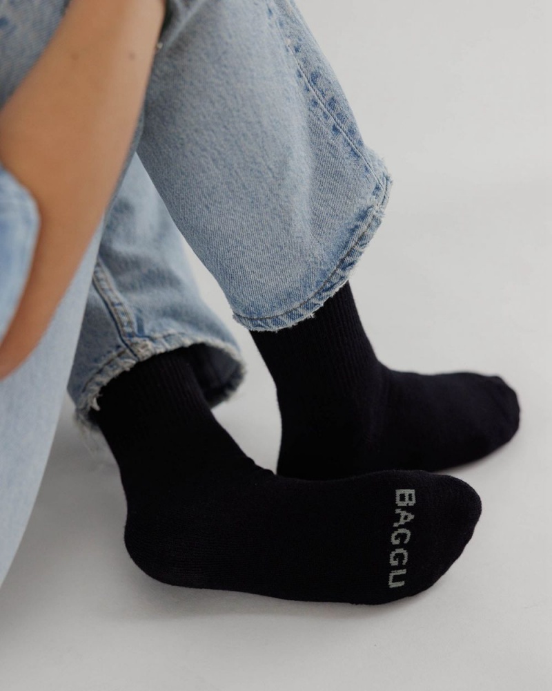 Calcetines Baggu Ribbed Negras | 876140-JQE