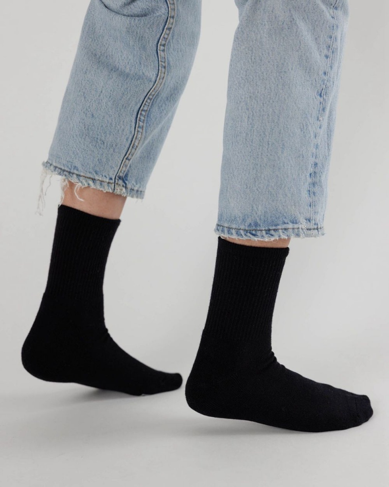 Calcetines Baggu Ribbed Negras | 876140-JQE