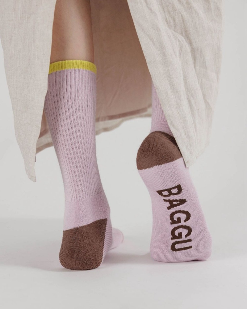Calcetines Baggu Ribbed Rosas | 091382-VSA