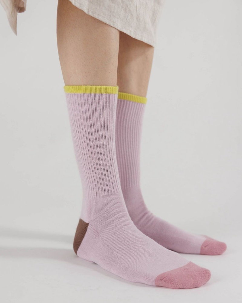 Calcetines Baggu Ribbed Rosas | 091382-VSA