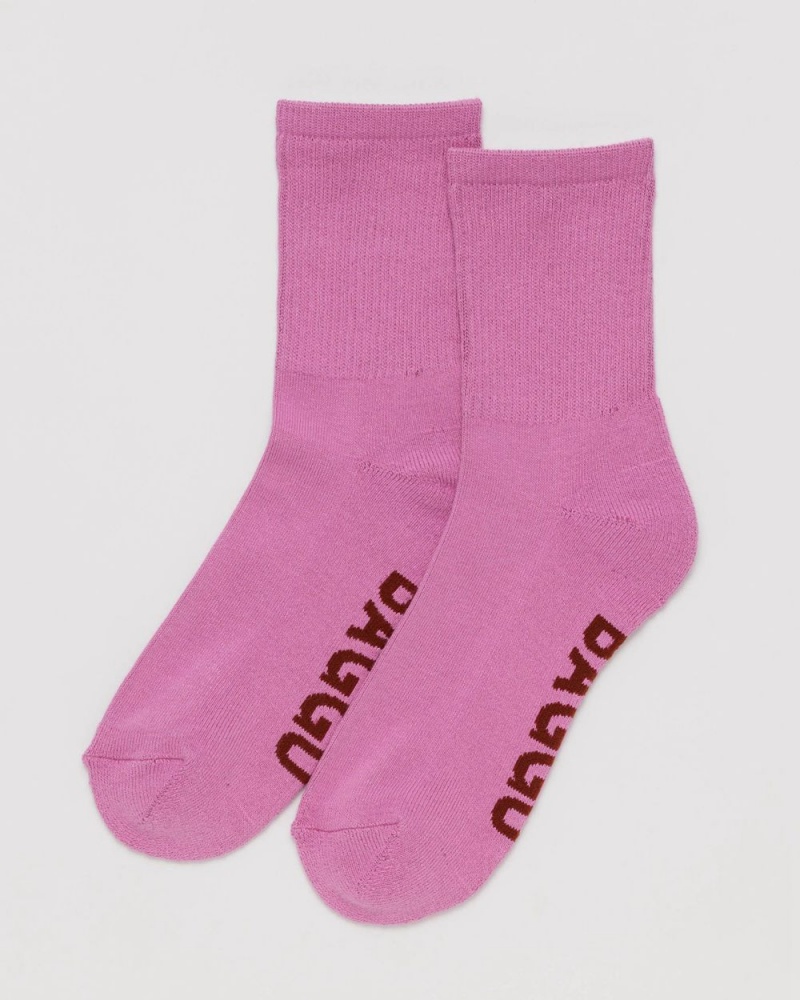 Calcetines Baggu Ribbed Rosas | 790153-KEU