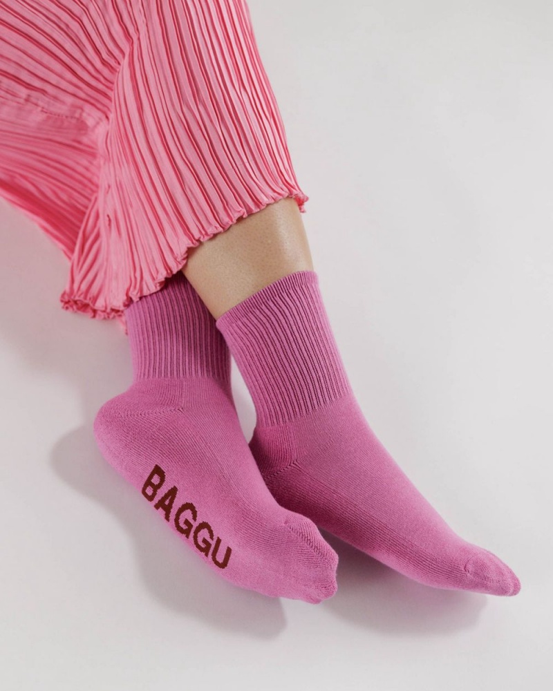Calcetines Baggu Ribbed Rosas | 790153-KEU