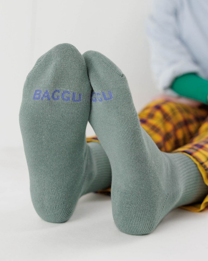 Calcetines Baggu Ribbed Verde | 091357-RPD