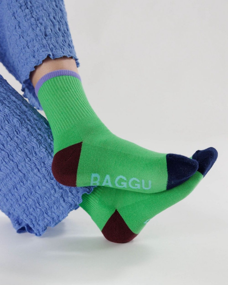 Calcetines Baggu Ribbed Verde | 321654-RKA