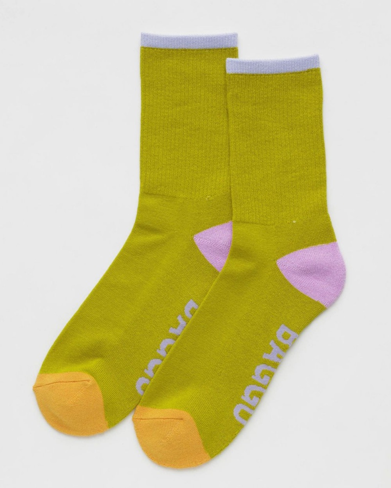 Calcetines Baggu Ribbed Verde | 629470-FJQ