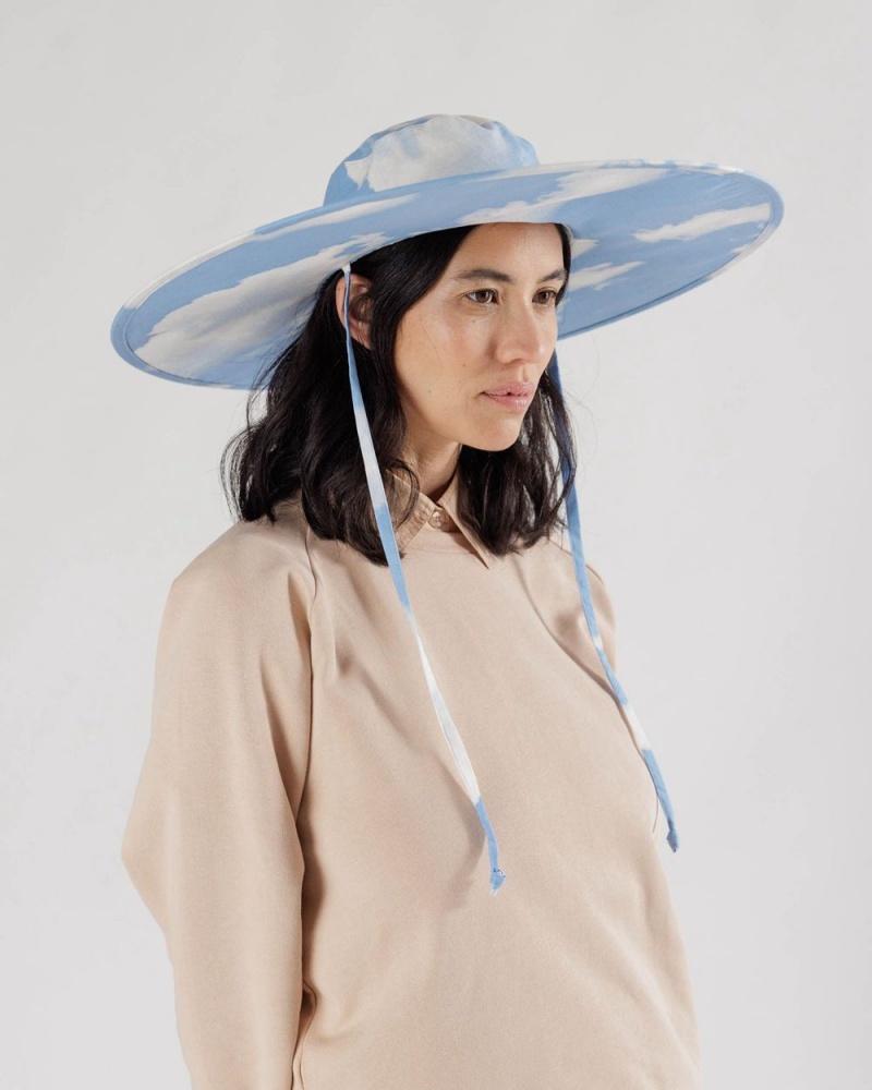 Sombreros Baggu Packable Sun Azules Blancas | 792143-ZLP
