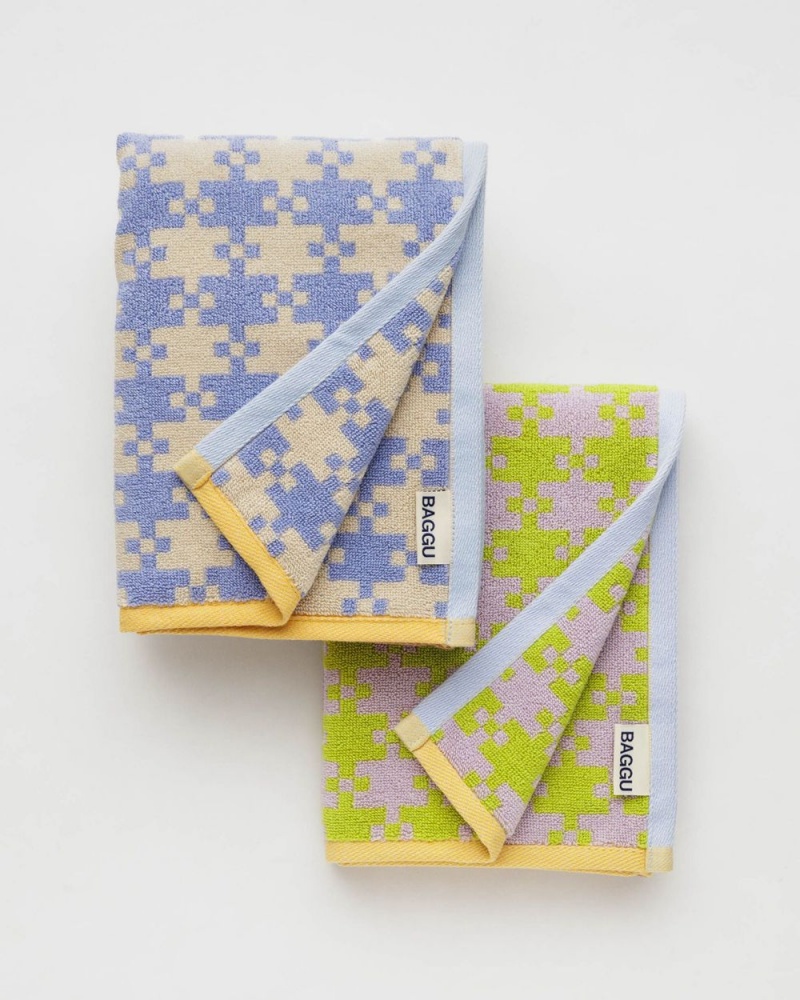 Toalla Baggu Hand Set of 2 Azules Verde | 496317-LHD