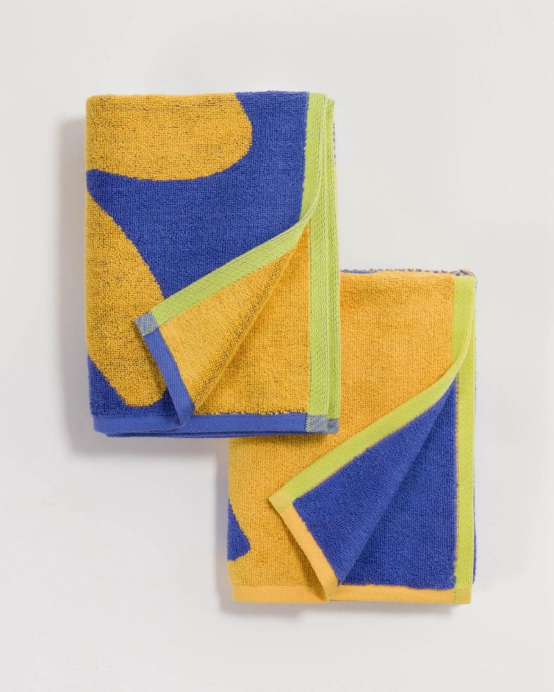 Toalla Baggu Hand Set of 2 Marrones Azules | 381974-TXP